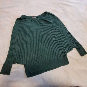 7th Avenue (New York & Company) Green Metallic Stretch Sweater, size XL